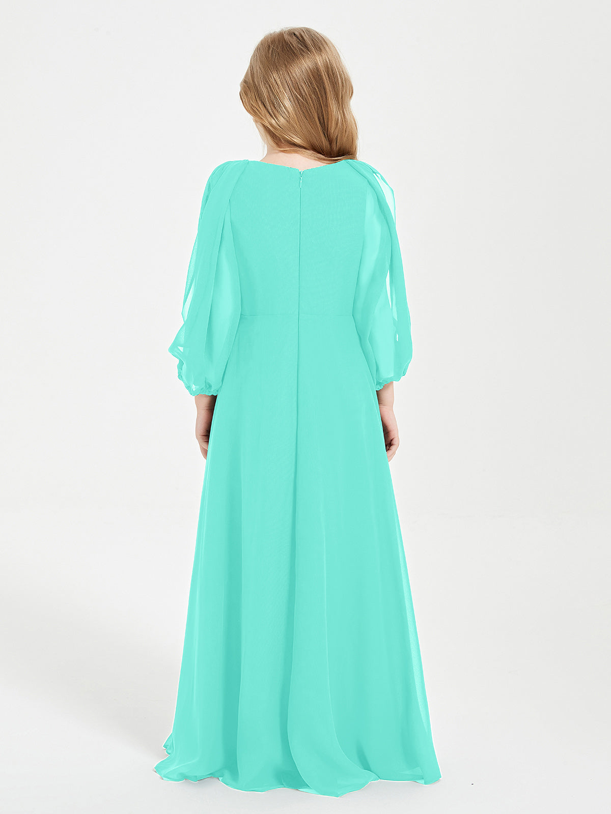 Modest Long Sleeved Junior Bridesmaid Gowns Spa